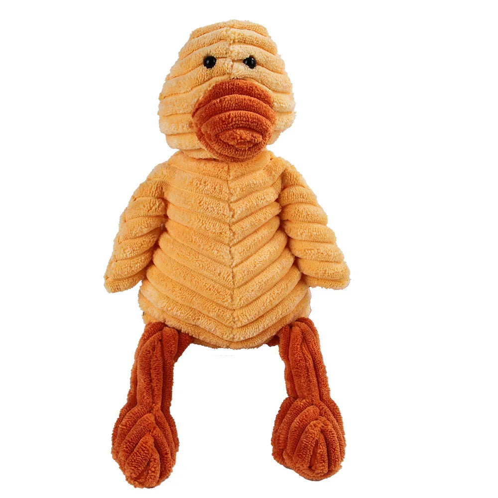 Corduroy Plush Dog Toy with Squeaker