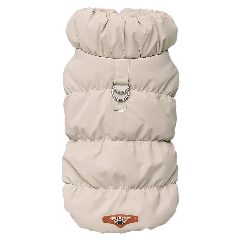The "Marshmallow" Puffer Vest – Fleece-Lined Winter Coat with Built-in Harness
