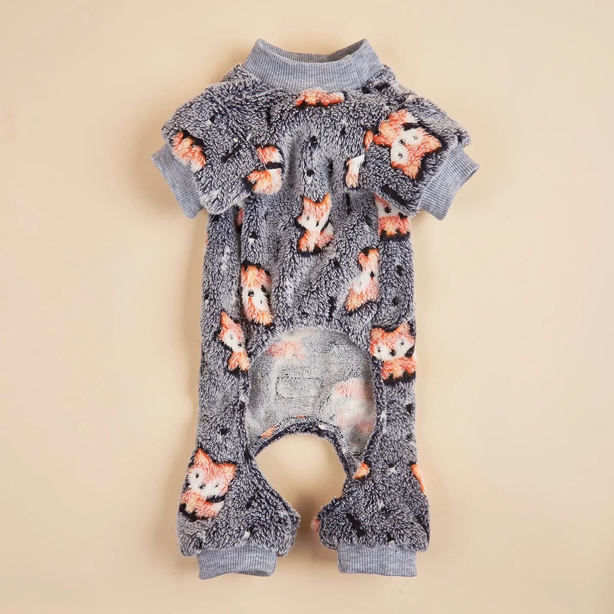 The "Snuggle Suit" Plush Dog Pajamas – Warm Fleece Jumpsuit (Fox & Penguin)