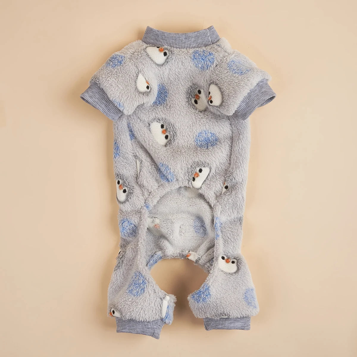 The "Snuggle Suit" Plush Dog Pajamas – Warm Fleece Jumpsuit (Fox & Penguin)