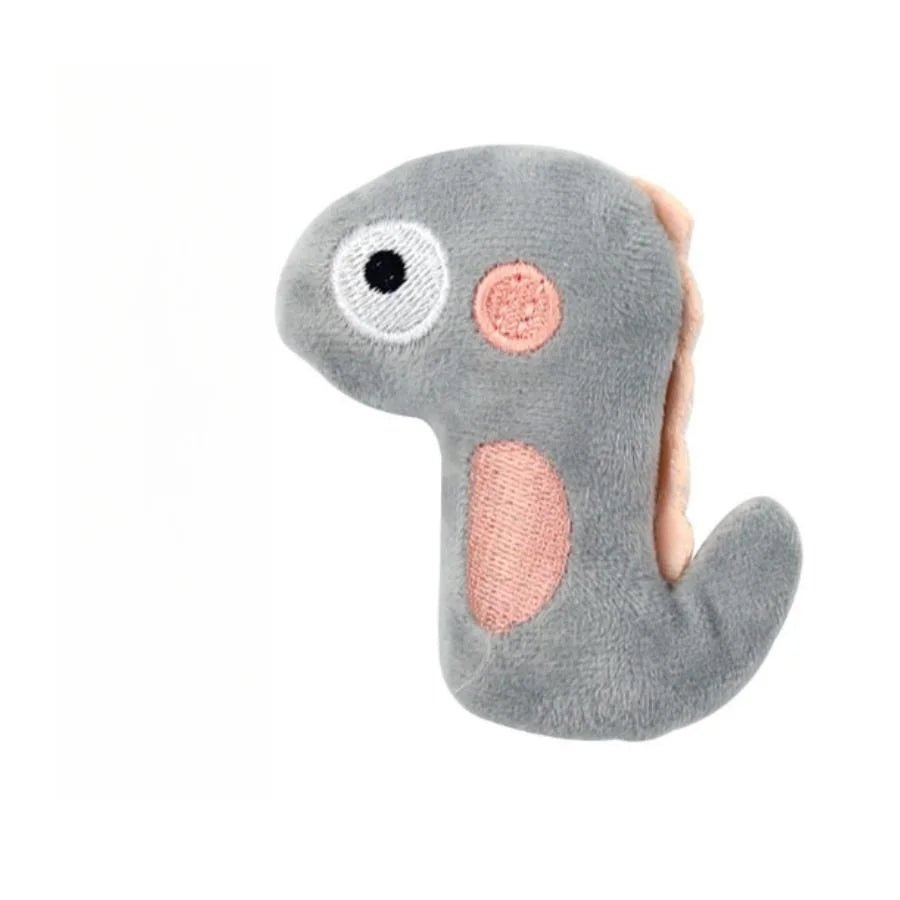The "Pastel Critters" Plush Catnip Chew Toy – Soft Molar Teether (Dino, Gator & Friends)