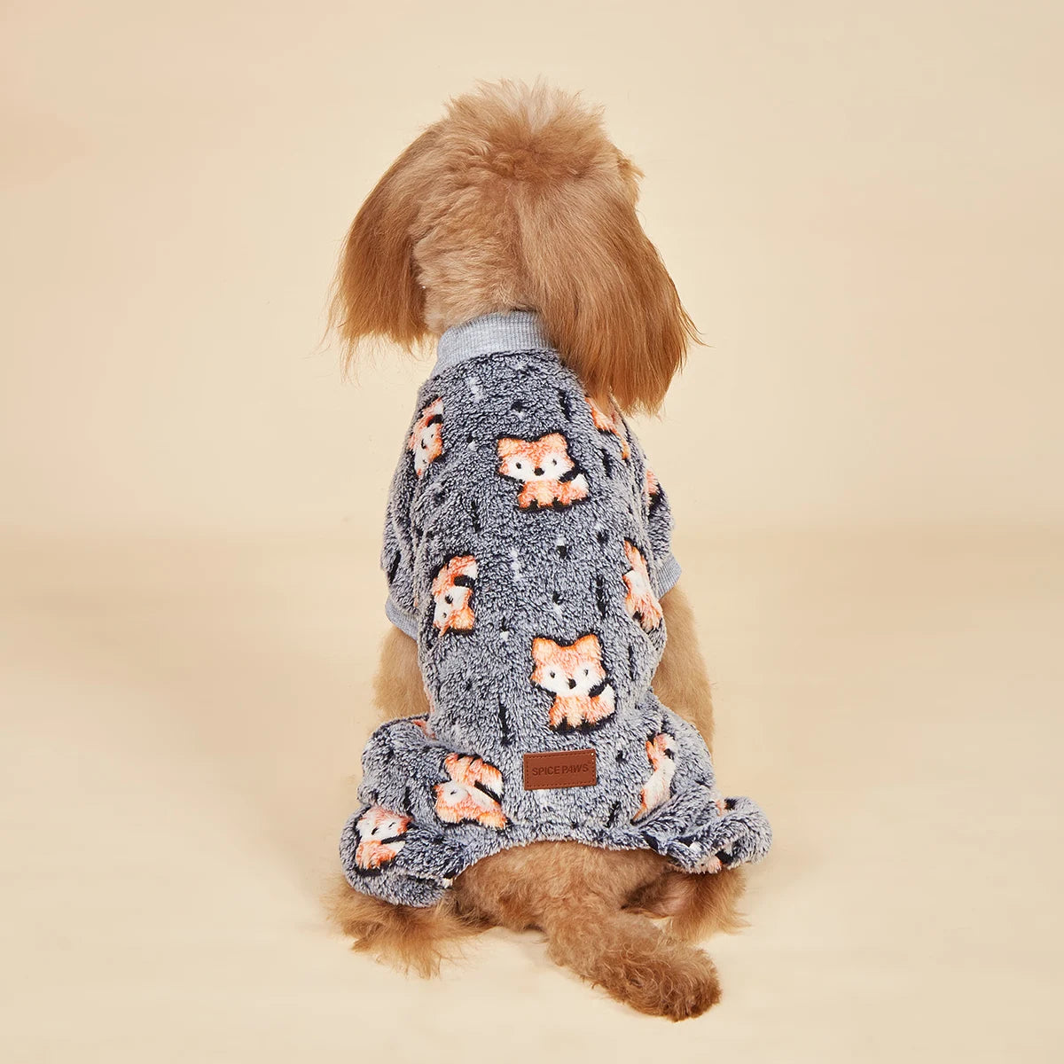 The "Snuggle Suit" Plush Dog Pajamas – Warm Fleece Jumpsuit (Fox & Penguin)