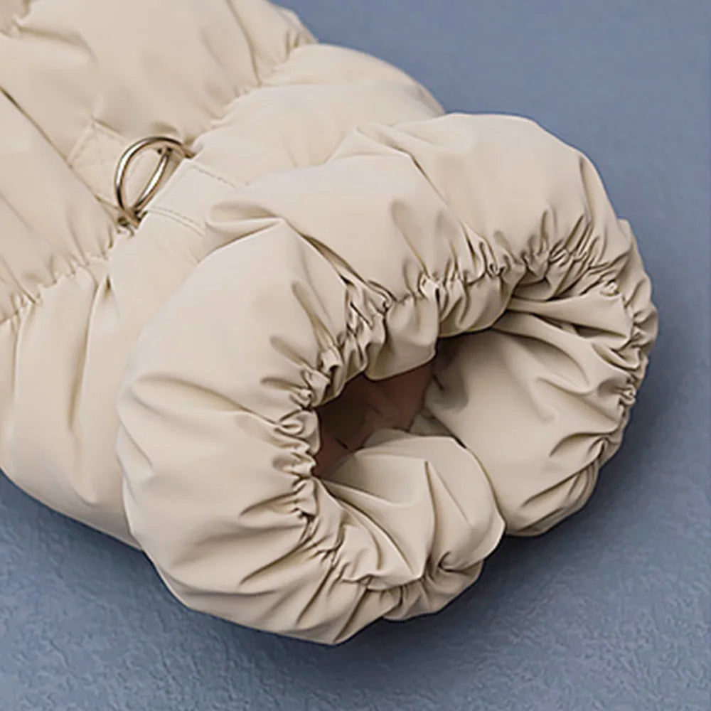 The "Marshmallow" Puffer Vest – Fleece-Lined Winter Coat with Built-in Harness