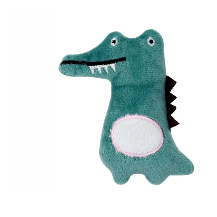 The "Pastel Critters" Plush Catnip Chew Toy – Soft Molar Teether (Dino, Gator & Friends)