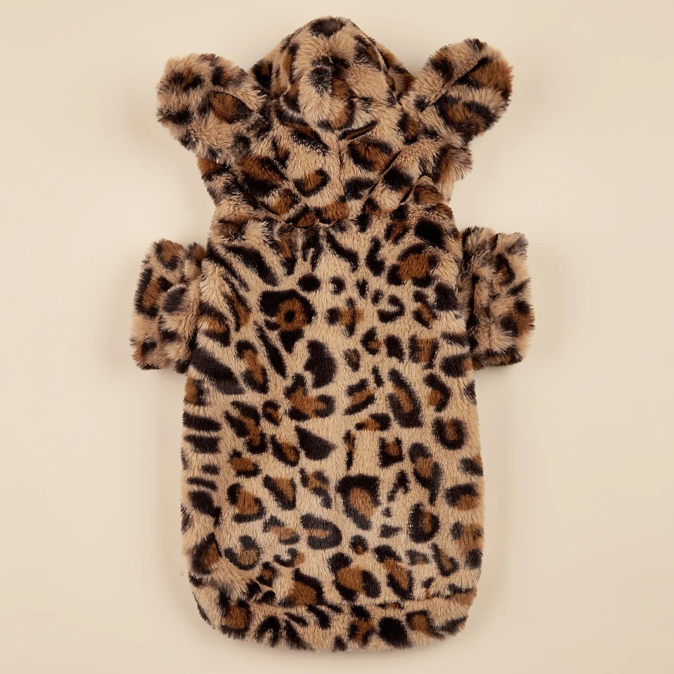 The "Wild Child" Leopard Plush Hoodie – Faux Fur Pullover with Ears