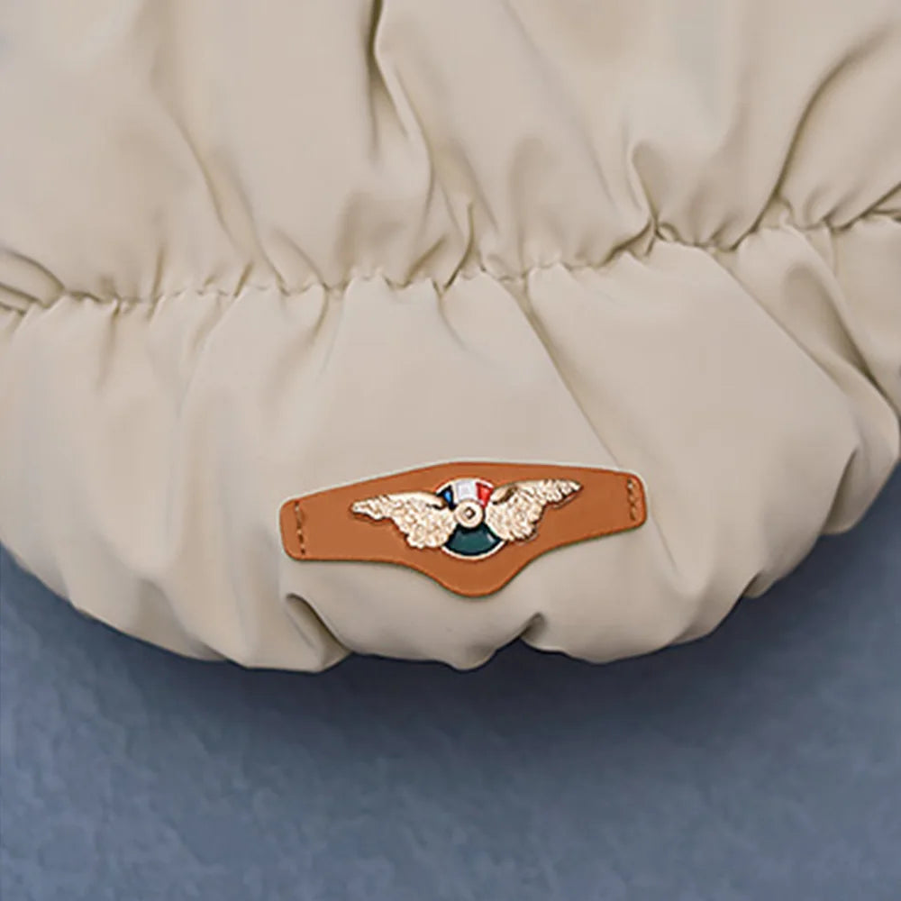 The "Marshmallow" Puffer Vest – Fleece-Lined Winter Coat with Built-in Harness