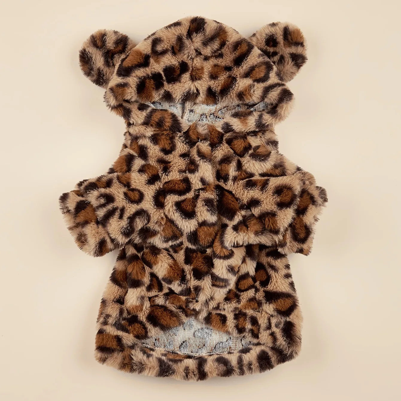 The "Wild Child" Leopard Plush Hoodie – Faux Fur Pullover with Ears