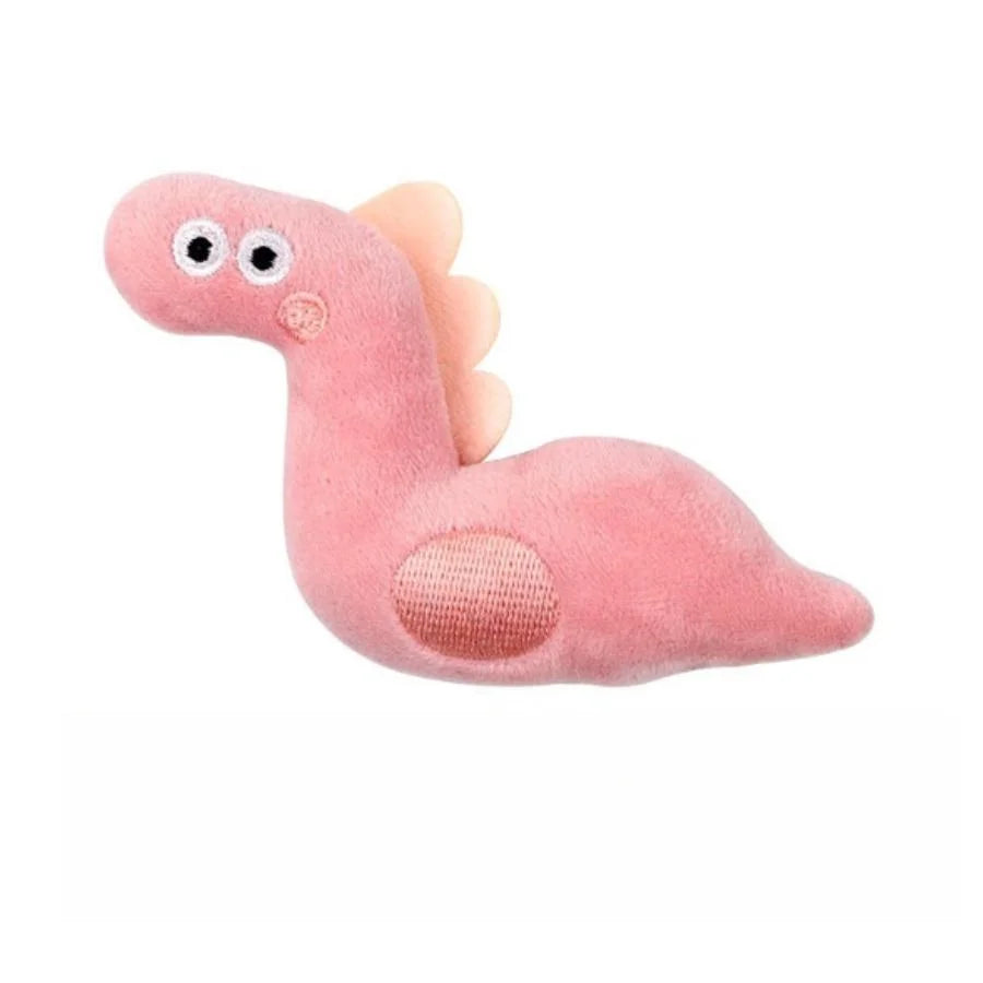 The "Pastel Critters" Plush Catnip Chew Toy – Soft Molar Teether (Dino, Gator & Friends)