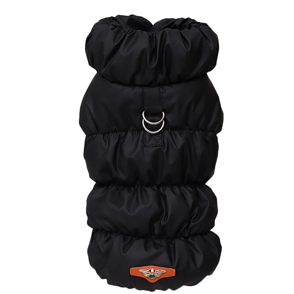 The "Marshmallow" Puffer Vest – Fleece-Lined Winter Coat with Built-in Harness