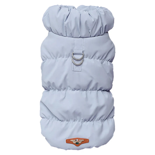 The "Marshmallow" Puffer Vest – Fleece-Lined Winter Coat with Built-in Harness