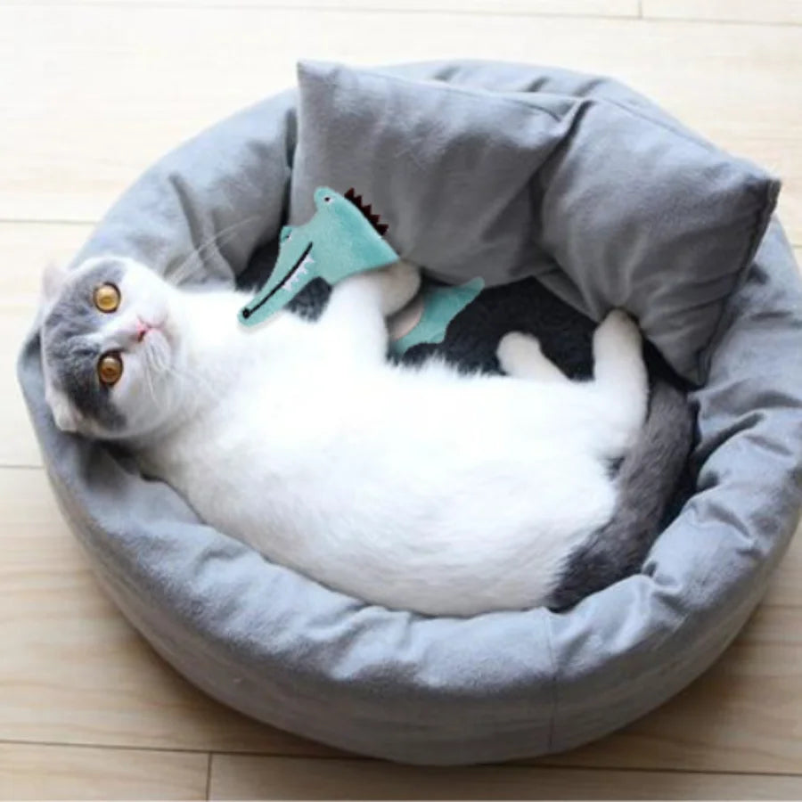 The "Pastel Critters" Plush Catnip Chew Toy – Soft Molar Teether (Dino, Gator & Friends)