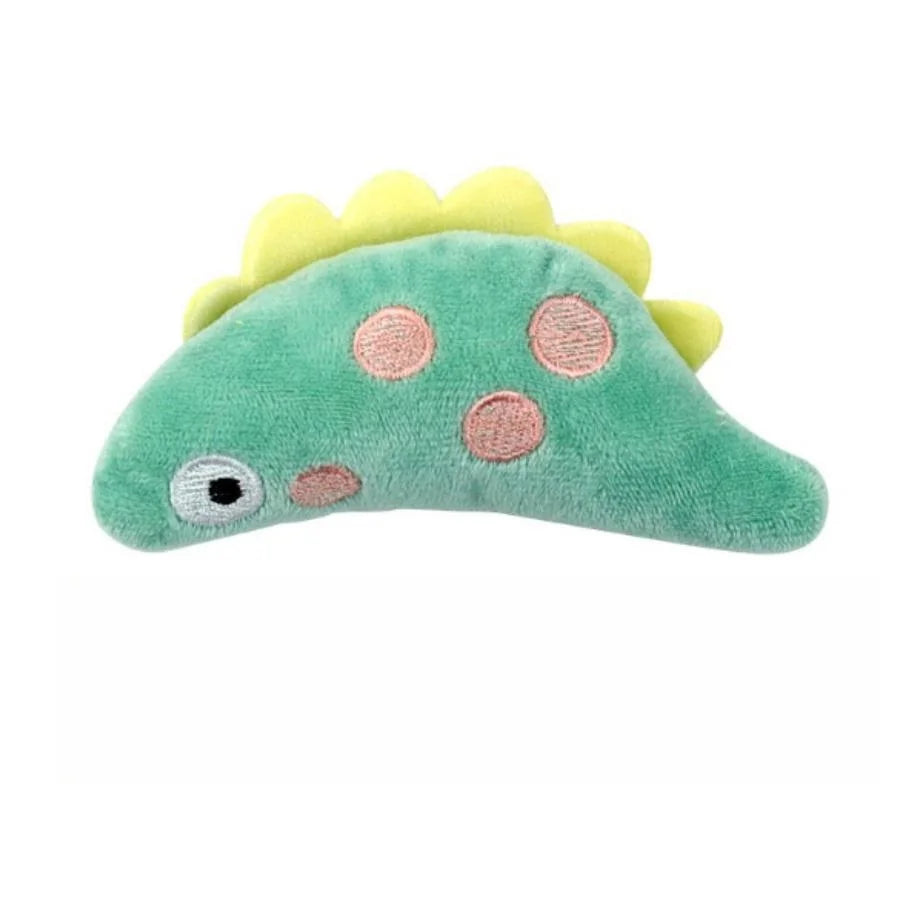 The "Pastel Critters" Plush Catnip Chew Toy – Soft Molar Teether (Dino, Gator & Friends)