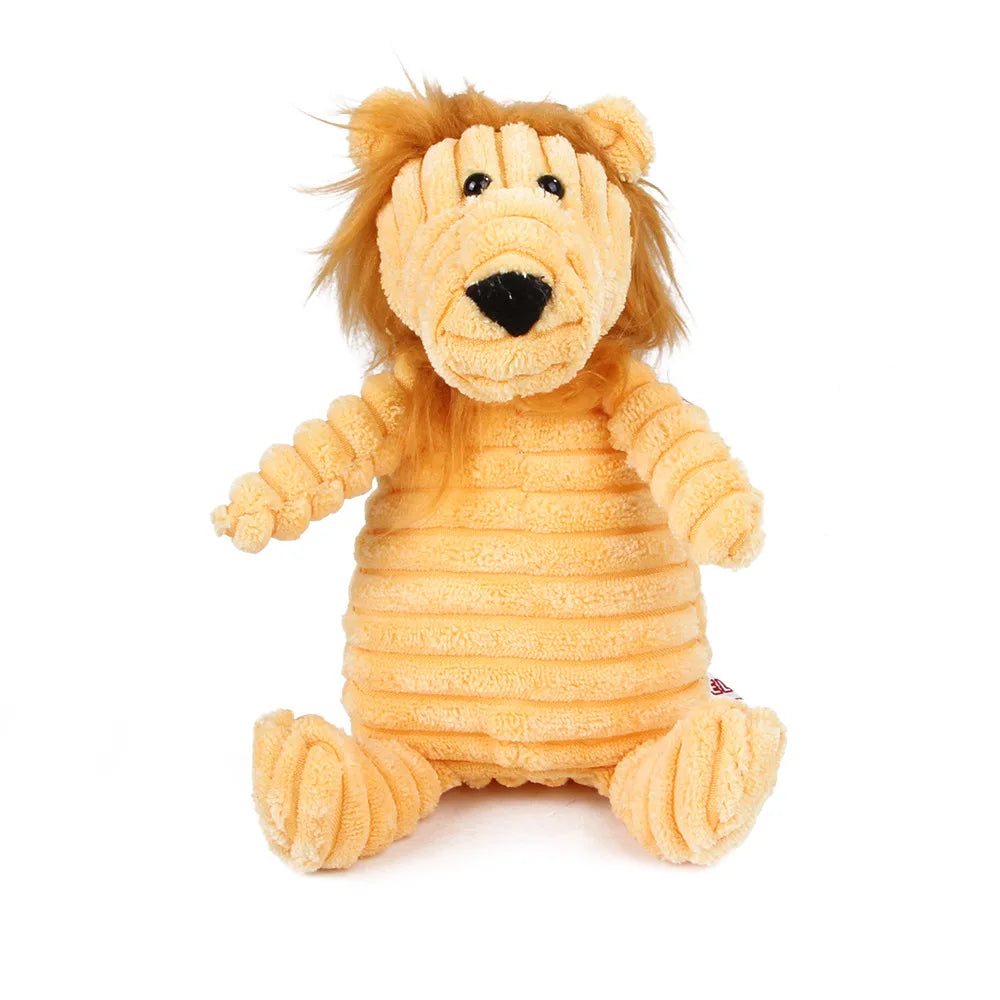 Corduroy Plush Dog Toy with Squeaker