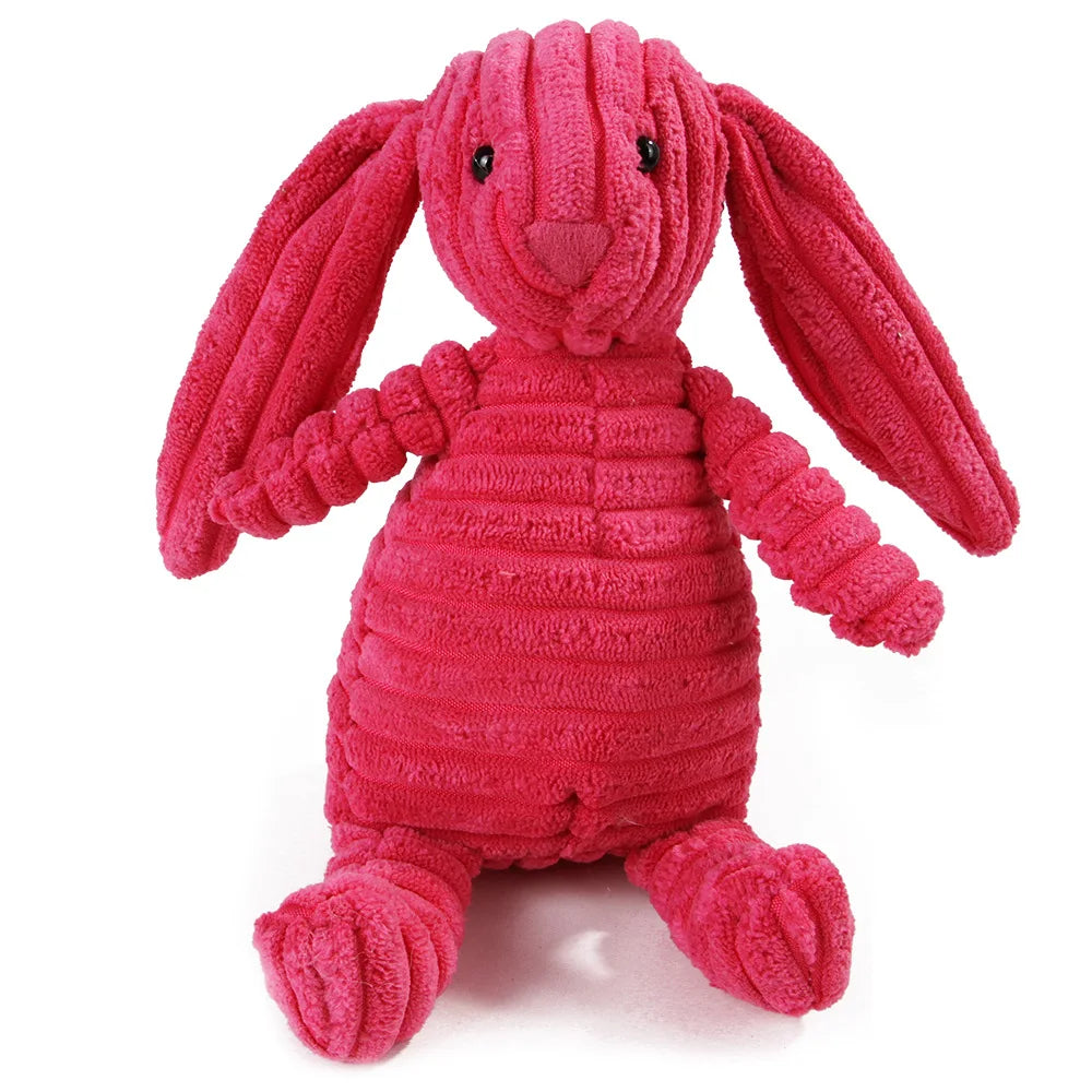 Corduroy Plush Dog Toy with Squeaker