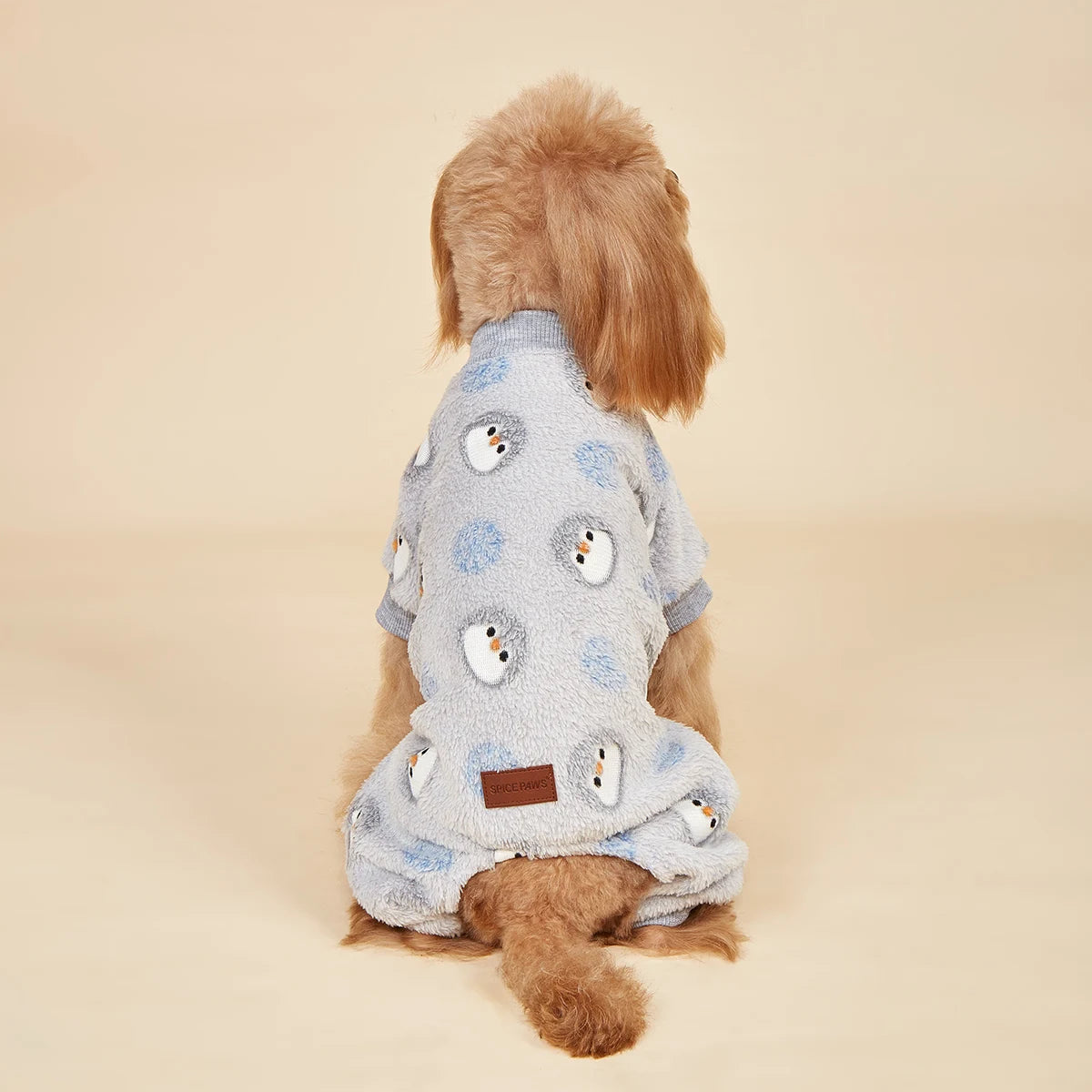 The "Snuggle Suit" Plush Dog Pajamas – Warm Fleece Jumpsuit (Fox & Penguin)