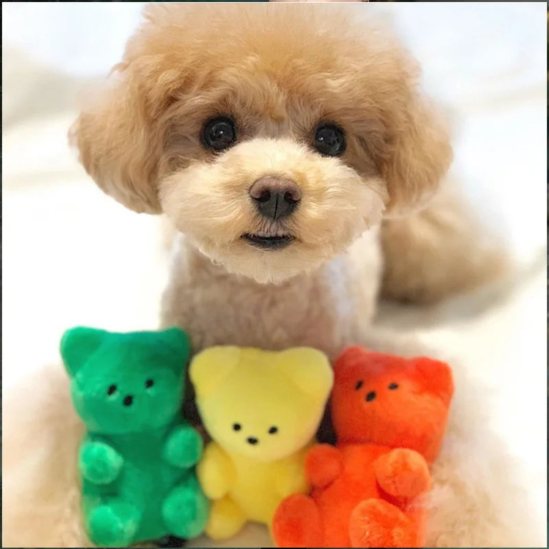 The "Gummy Bear" Plush Squeaky Toy – Soft Chew Toy for Small Dogs