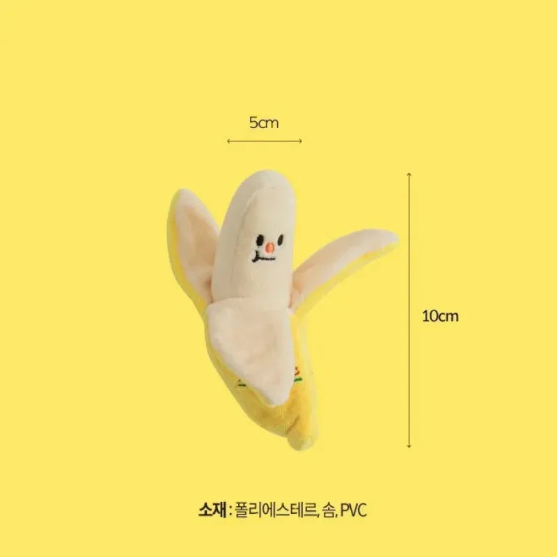 Interactive Squeaky Banana Dog Toy – Plush Snuffle Puzzle & Treat Hider for Small Dogs & Puppies